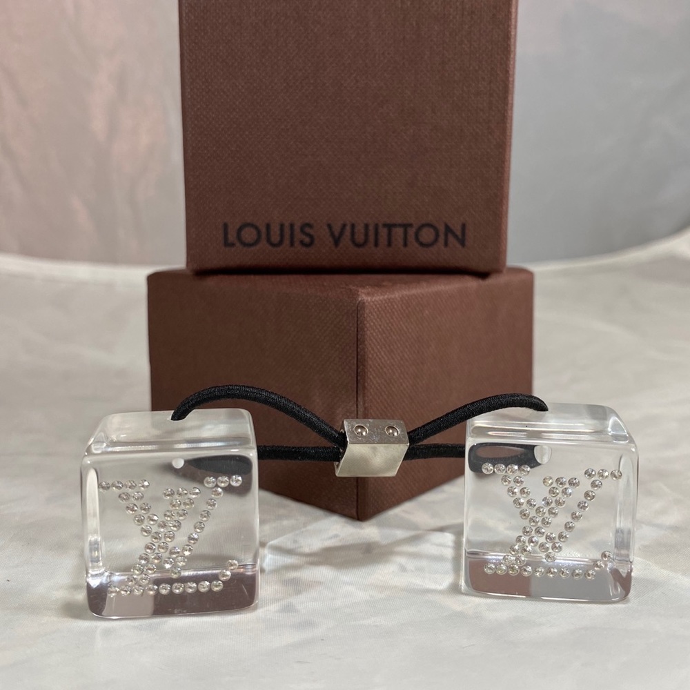LOUIS VUITTON Cubed Crystal Monogram Hair Tie - Picture 2 of 6